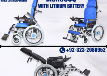 Reclining Electric Wheelchair With Lithium Battery