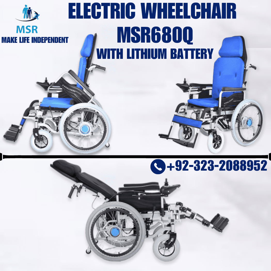 Reclining Electric Wheelchair With Lithium Battery in Pakistan